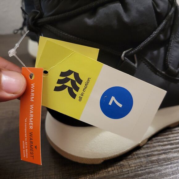 All in Motion Womens Cara AE284 Size 7 Black Thermolite Winter Boots - Picture 11 of 13